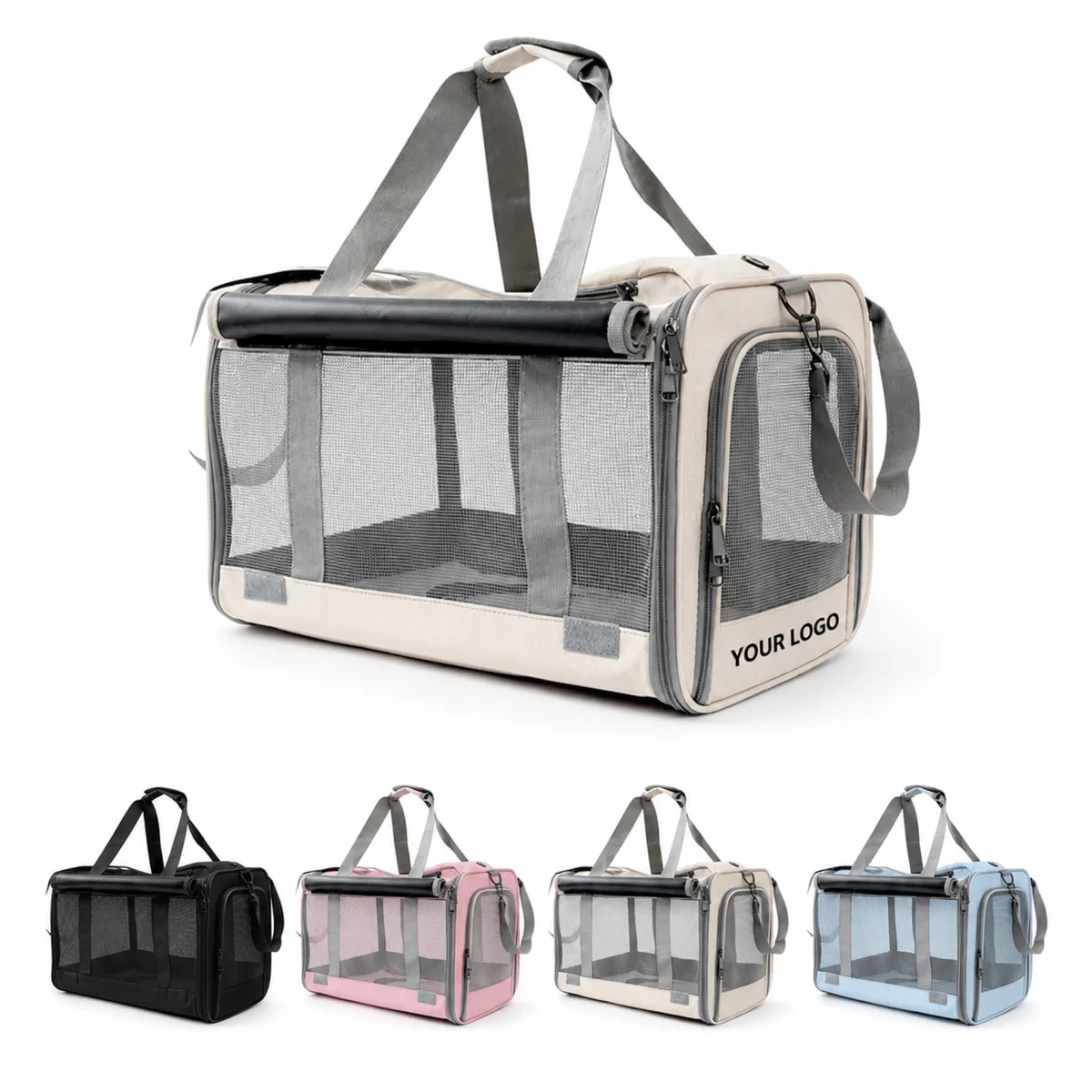 Custom Multicolor Polyester Portable Pet Carrier Bag