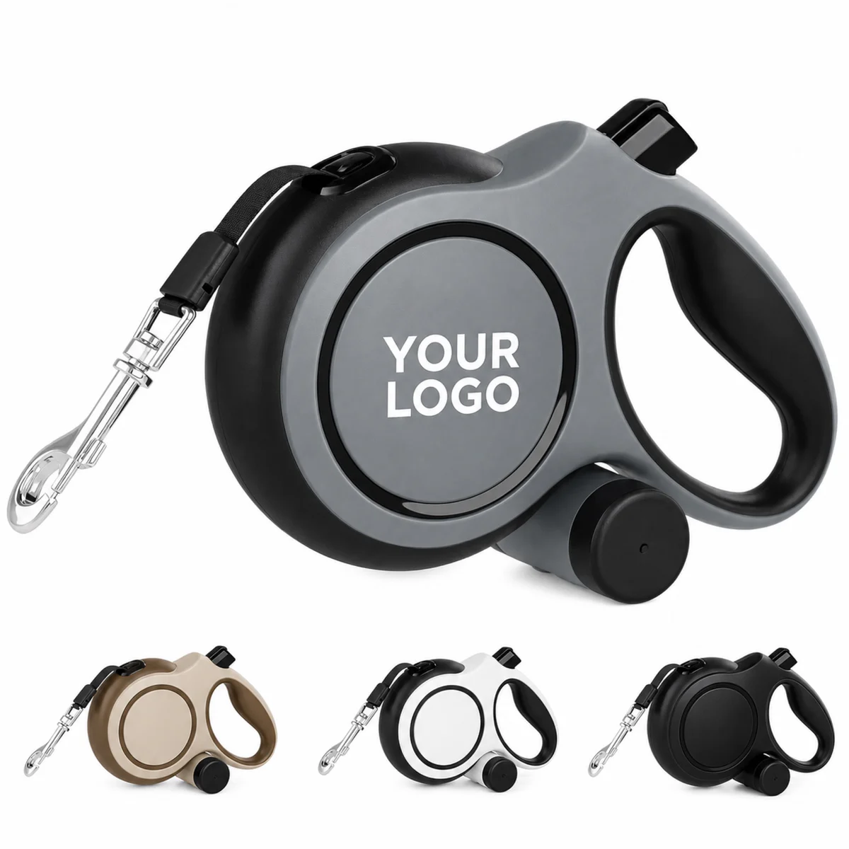 16.4 Ft Retractable Dog Leash Poop Bag Holder