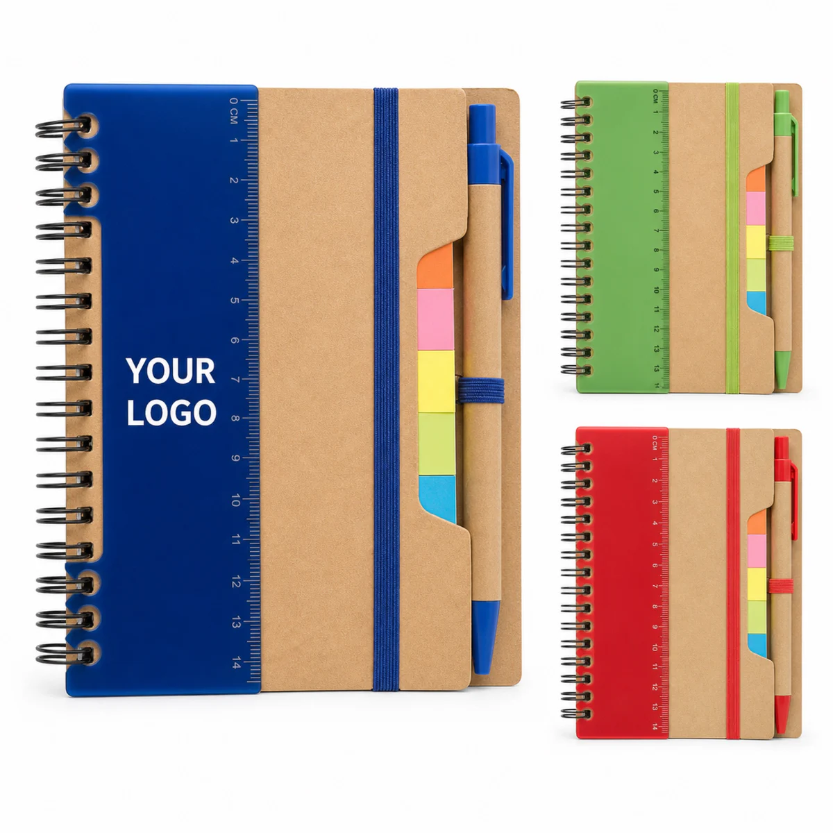 Spiral Notebook With Sticky Pen And Ruler