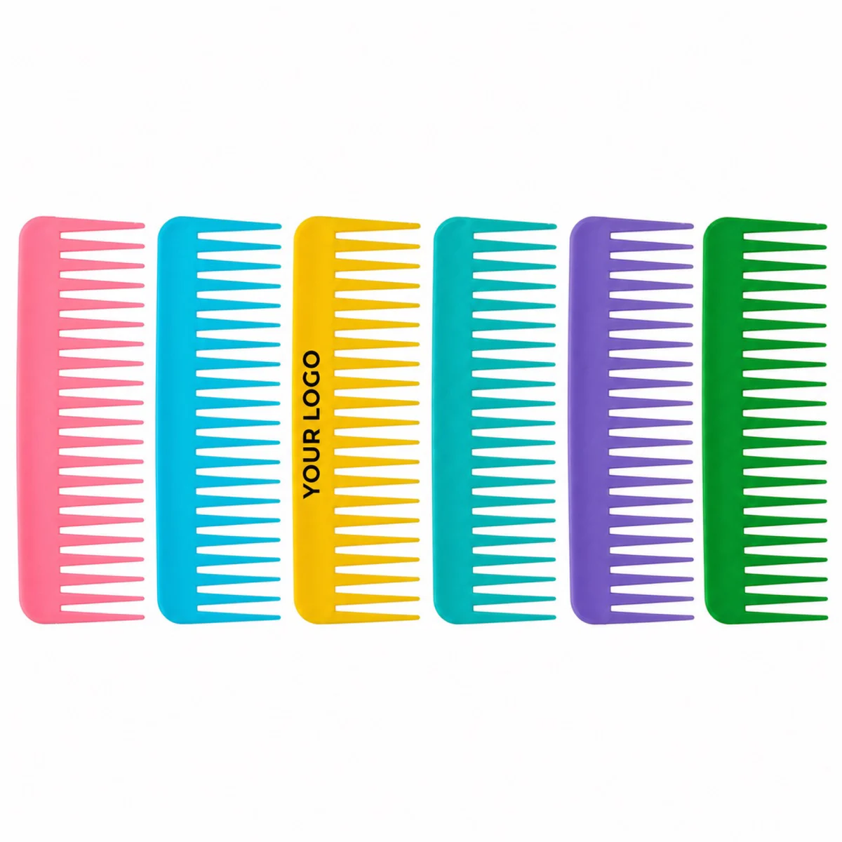 Wide Tooth Plastic Hair Comb For Promotional Use