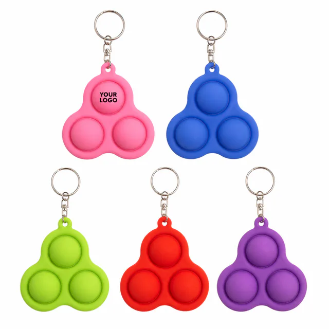 Silicone Stress Relief Fidget Toy Keychain