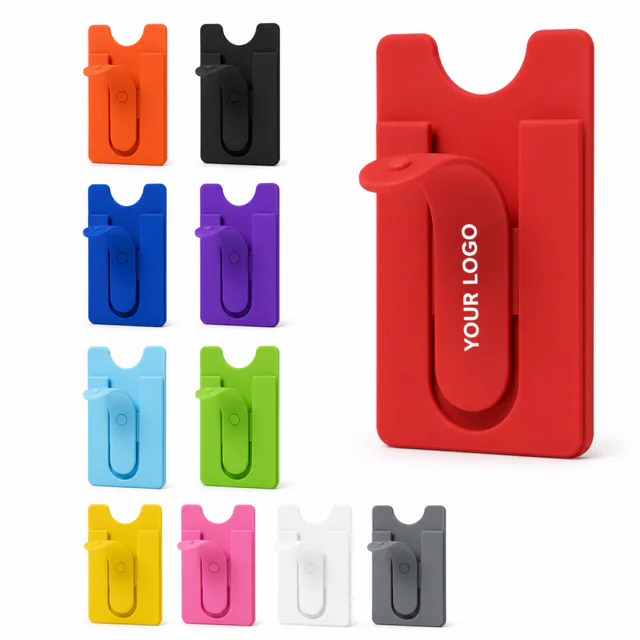 Silicone Phone Wallet Stand With Card Holder