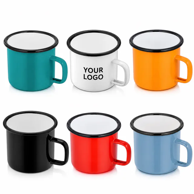 12 Oz Enamel Campfire Mug For Coffee And Tea