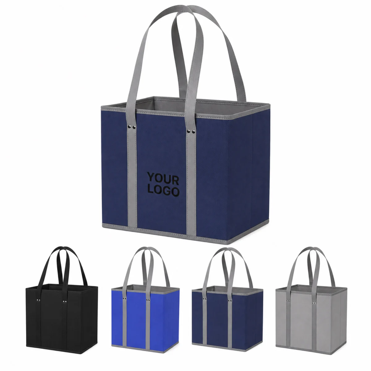 Collapsible Non-Woven Storage Bin With Handles