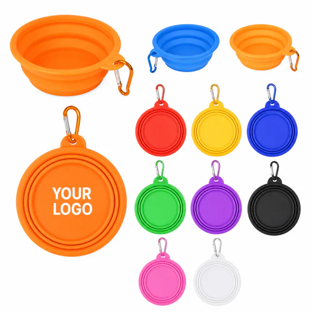 Collapsible TPR Pet Travel Bowl With Clip