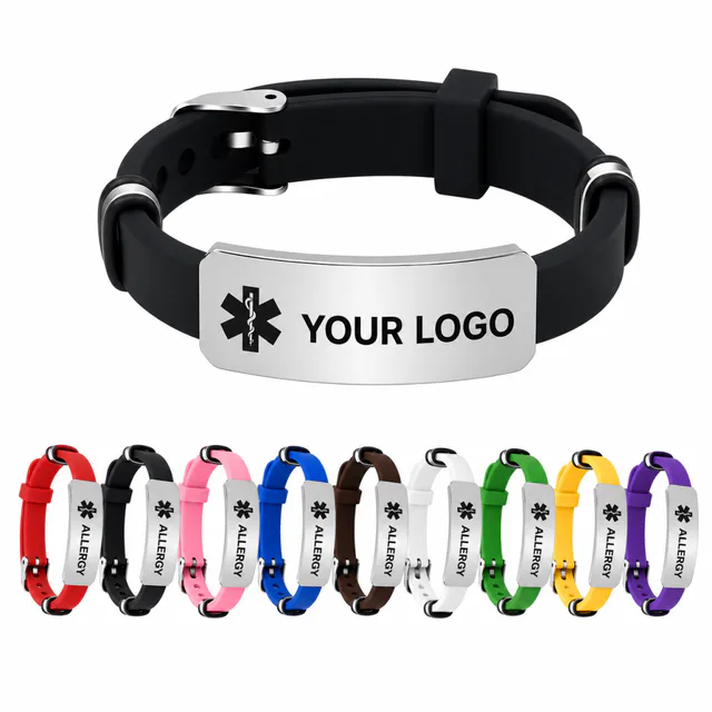 Custom Engraved Medical Alert ID Bracelet Stainless Steel