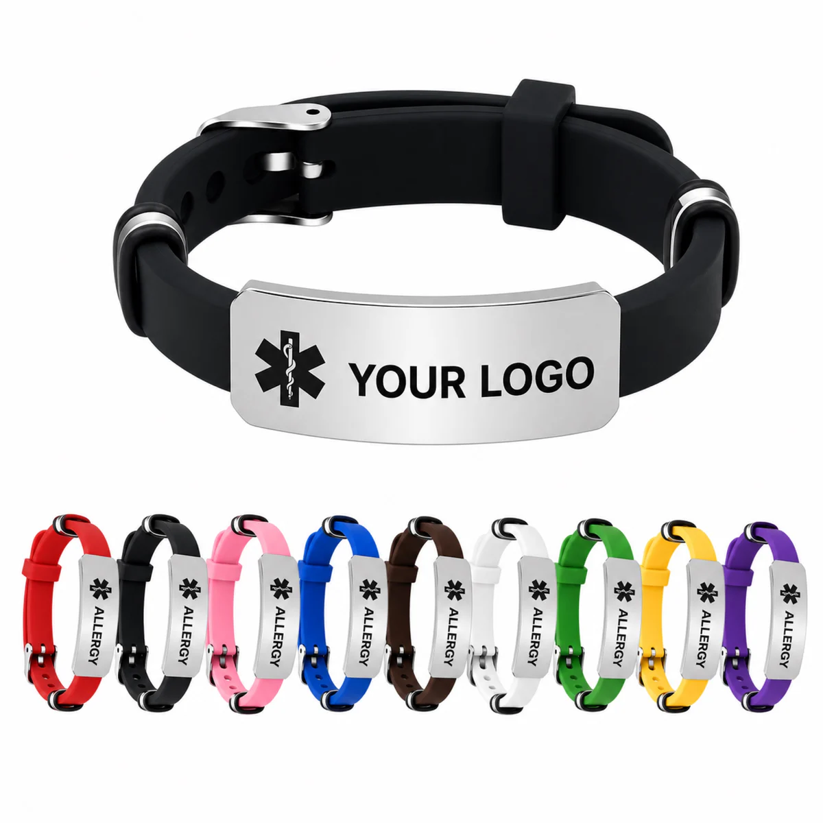 Custom Engraved Medical Alert ID Bracelet Stainless Steel
