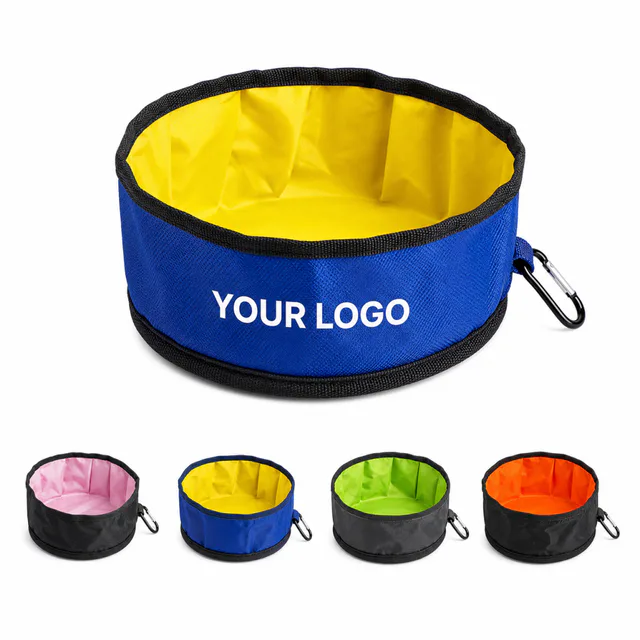Collapsible Silicone Pet Travel Bowl With Carabiner