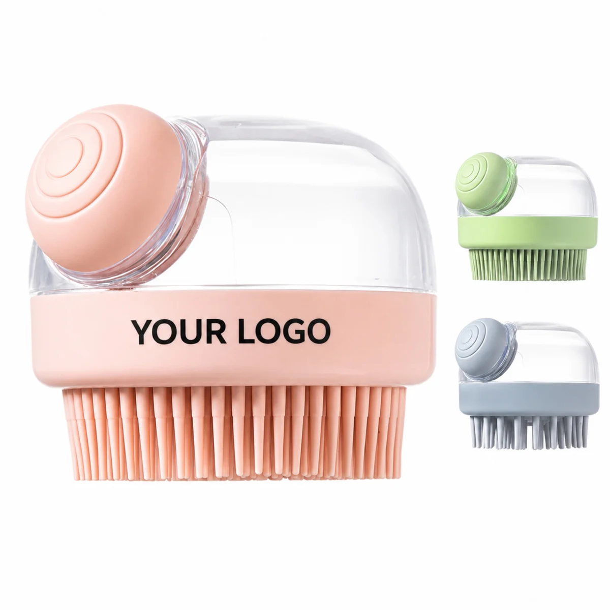 Silicone Bath Brush With Built-In Sponge