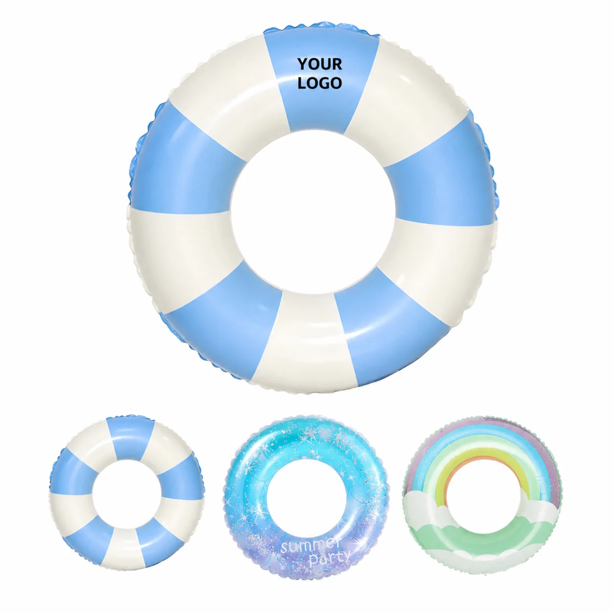 Inflatable PVC Swim Ring Pool Float Lounger