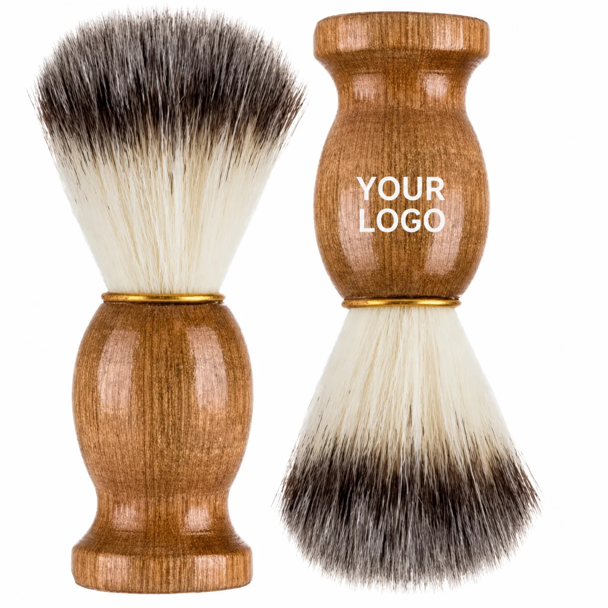 Custom Wood Handle Shaving Brush With Synthetic Bristles
