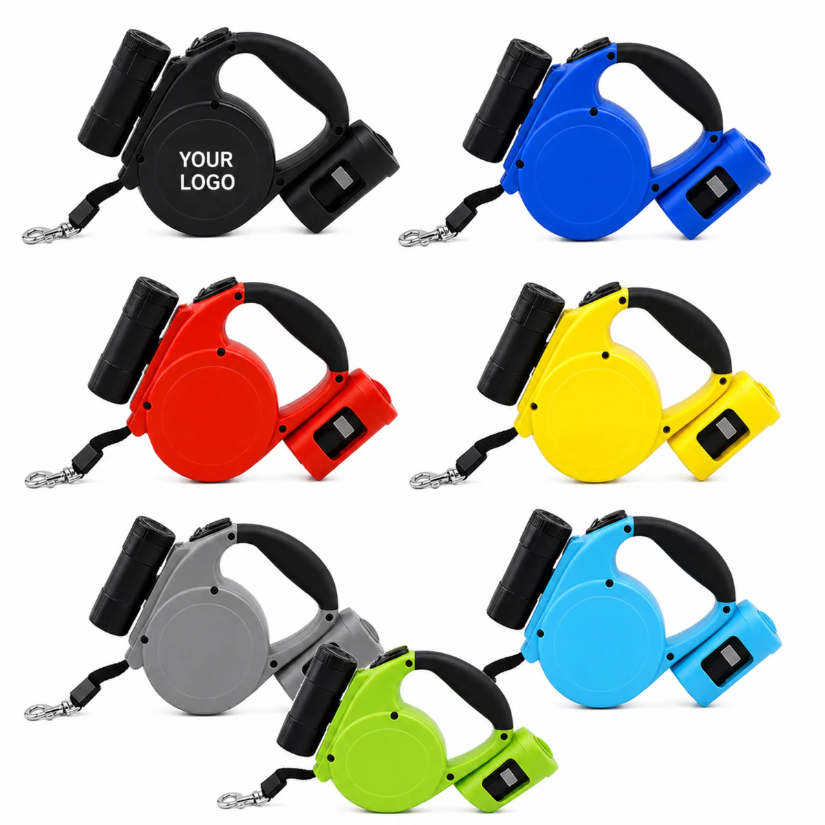 Retractable Pet Leash With LED Flashlight