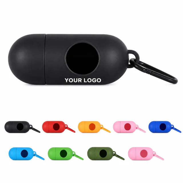 Dog Waste Bag Dispenser With Carabiner Clip