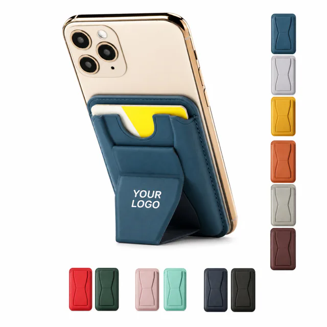 Magnetic PU Leather Phone Card Wallet With Kickstand