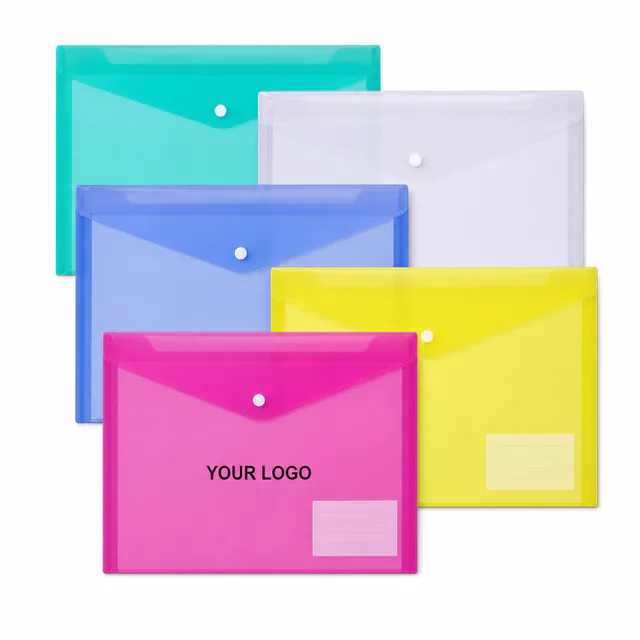 A4 Transparent Plastic File Envelopes