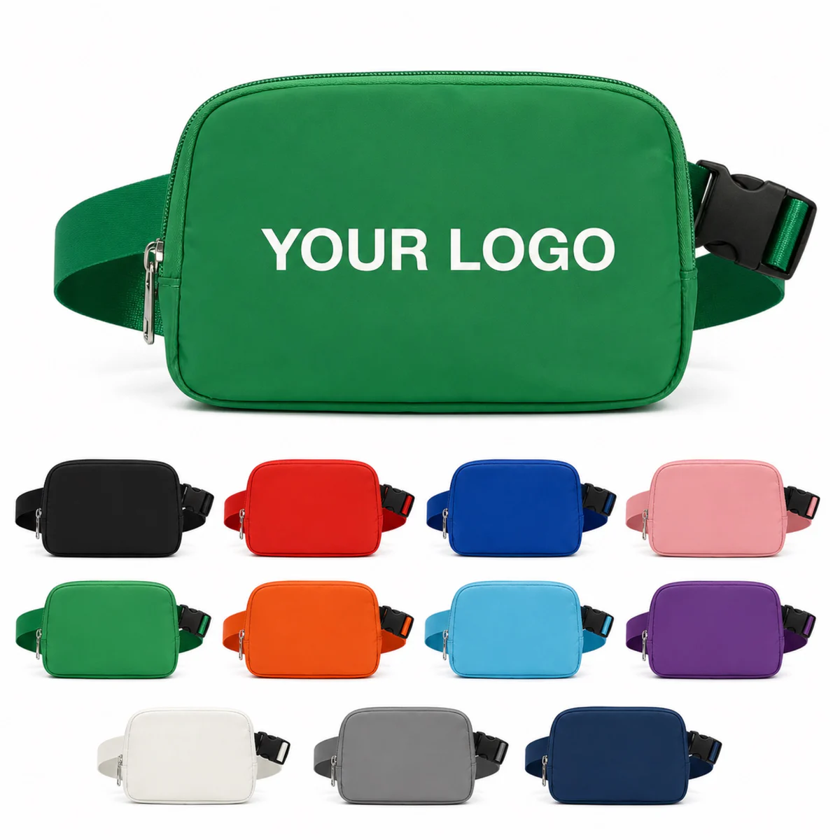 Custom Polyester Mini Belt Bag Water Resistant Waist Pack