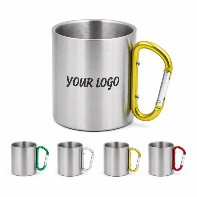 10oz Stainless Steel Double Wall Carabiner Mug