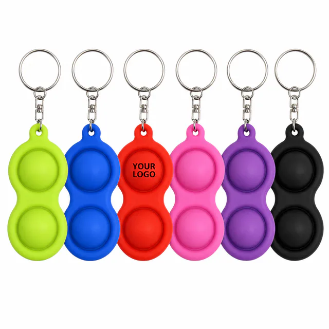 Push Bubble Silicone Fidget Keychain