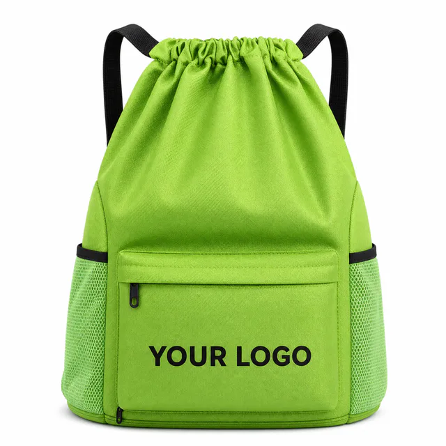 Waterproof Polyester Drawstring Backpack Dry Wet Separation