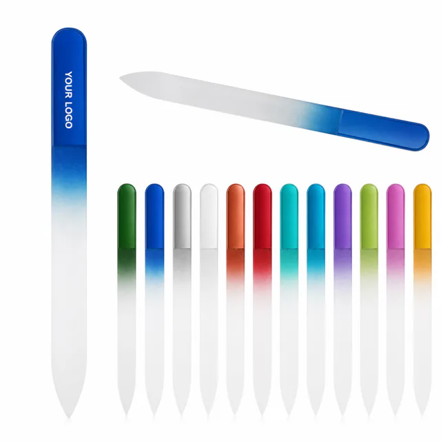 Double Sided Glass Nail File With Protective Sleeve