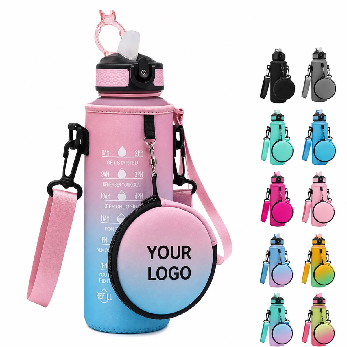 32 Oz Neoprene Water Bottle Sleeve With Pocket