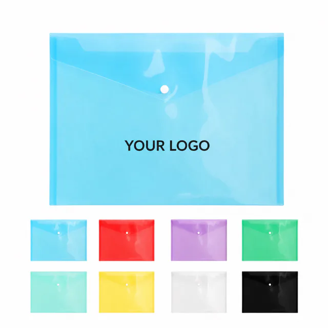 A4 Clear PP Envelope File Folder Snap Closure