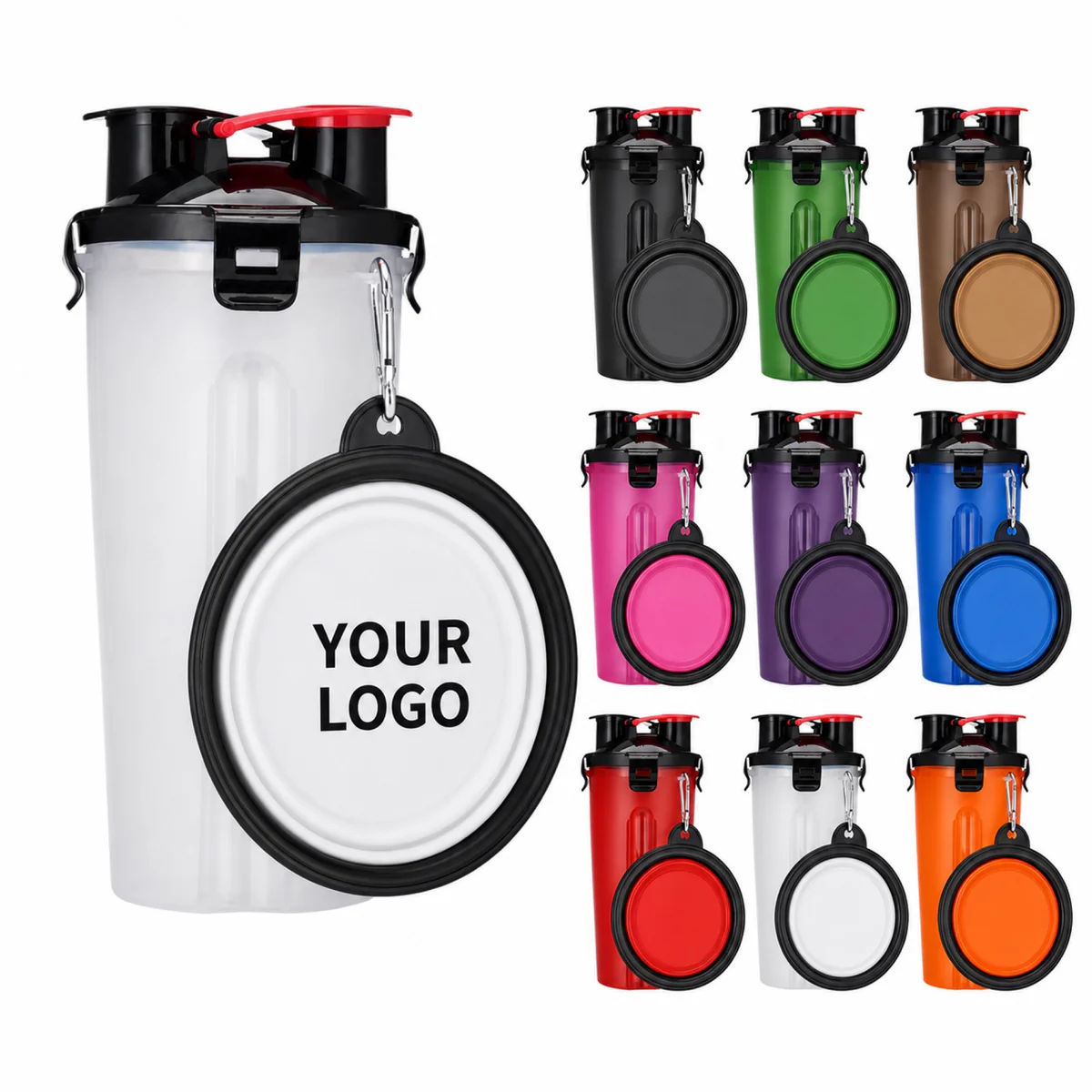Portable Pet Water Bottle Collapsible Bowl