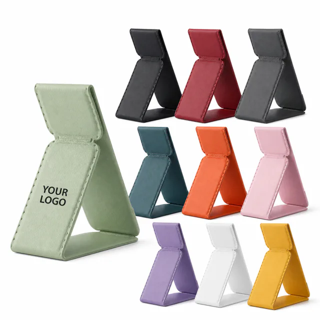 iFold 2 In 1 Phone Stand PU Leather Adhesive Holder
