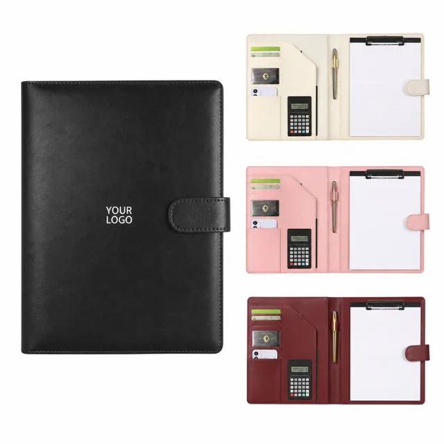Leather Document Portfolio With Pad Holder