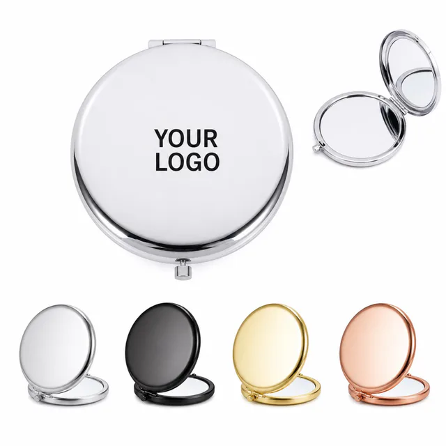 Double Sided Metal Compact Mirror For Purse