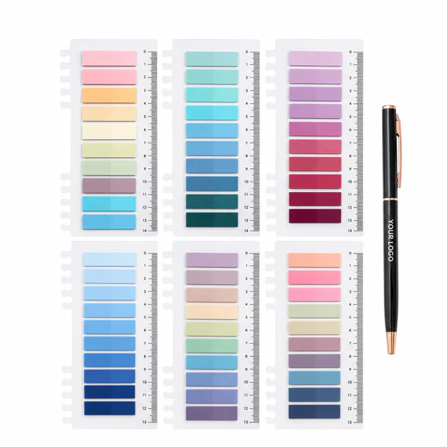 Writable Repositionable Colorful Sticky Tabs With Pen