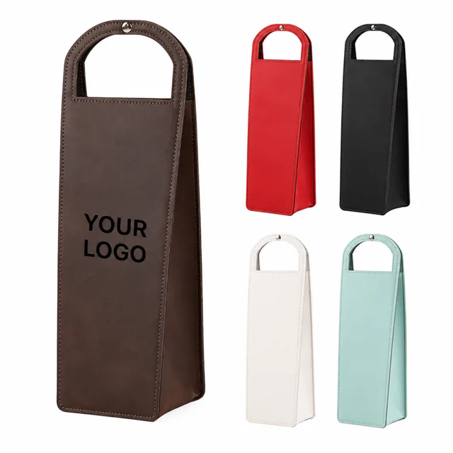 PU Leather Red Wine Tote Bag