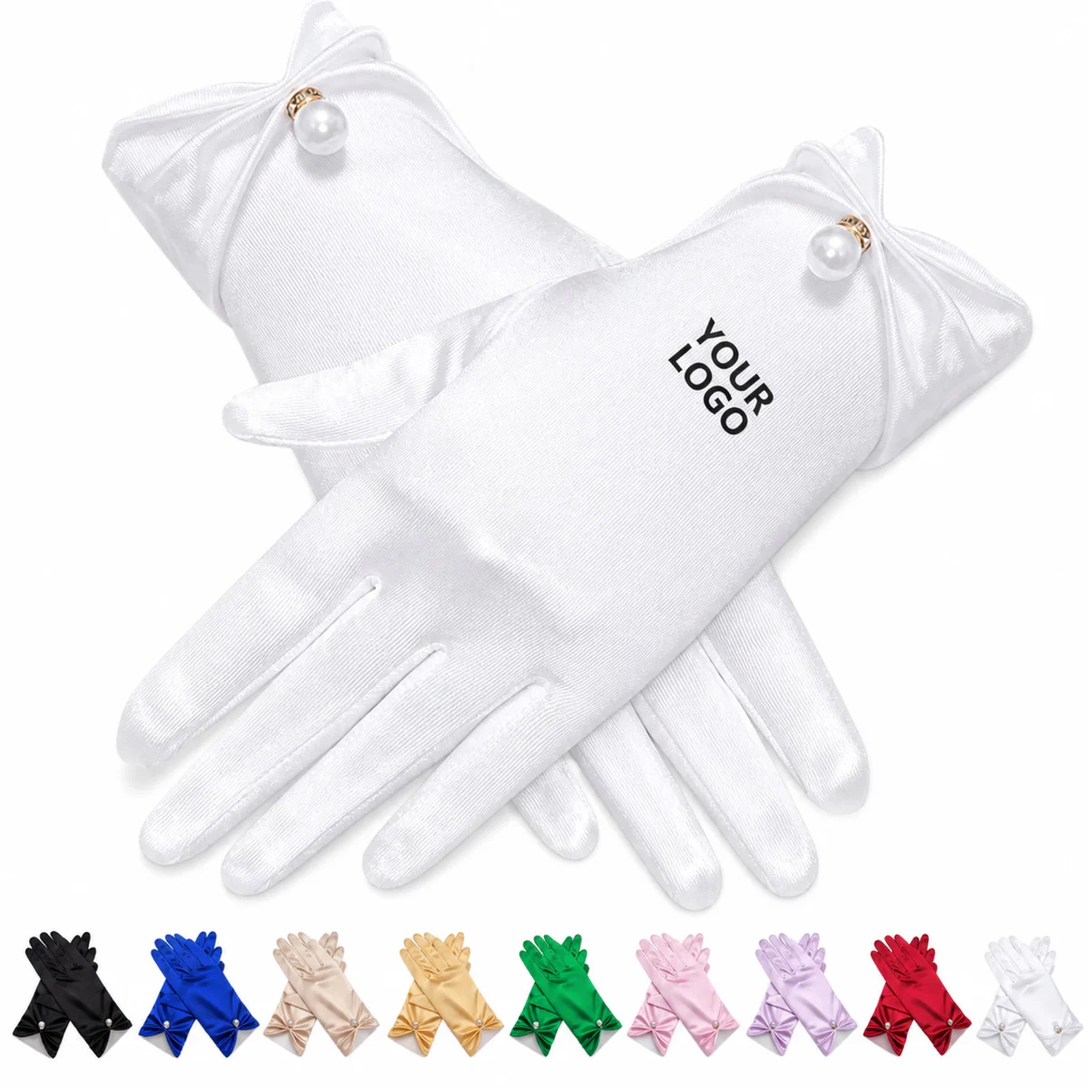Custom Satin Wedding Gloves For Promotional Events