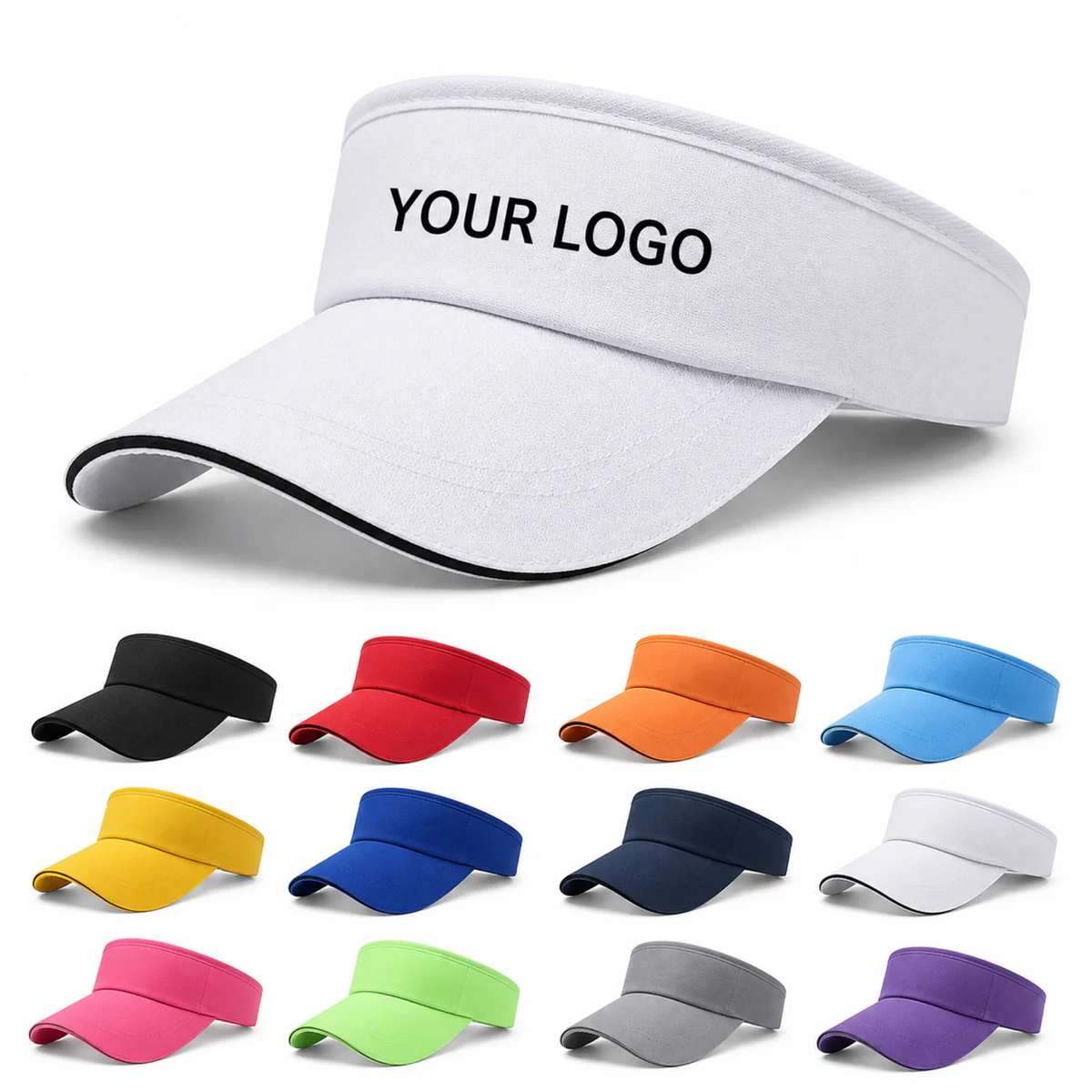 Custom Cotton Sun Visor Cap For Promotional Events