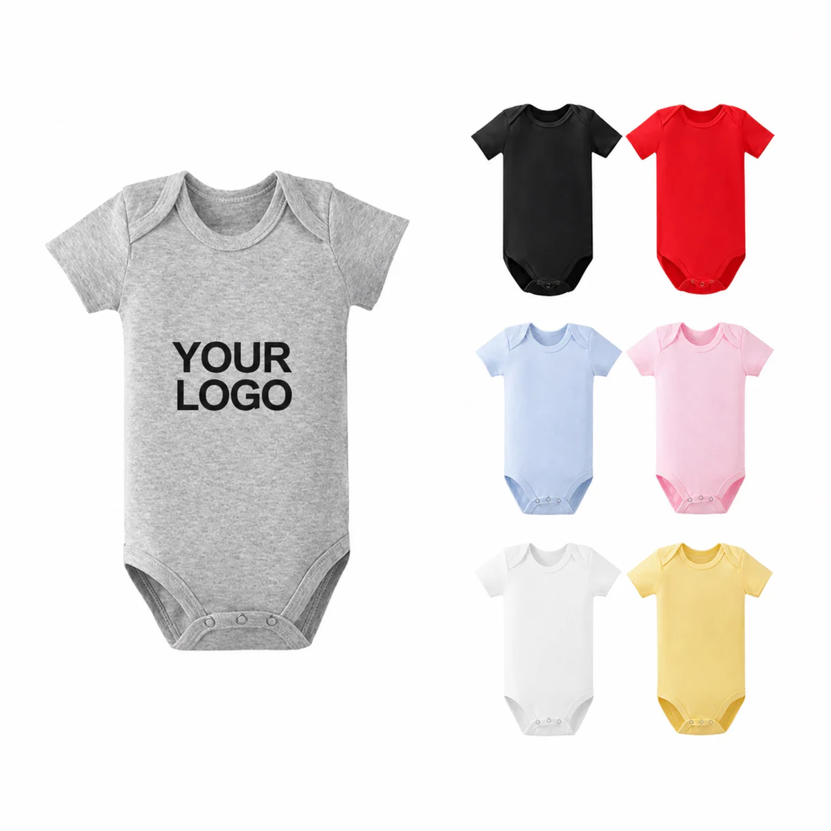 Cotton Short Sleeve Baby Bodysuit Unisex Newborn