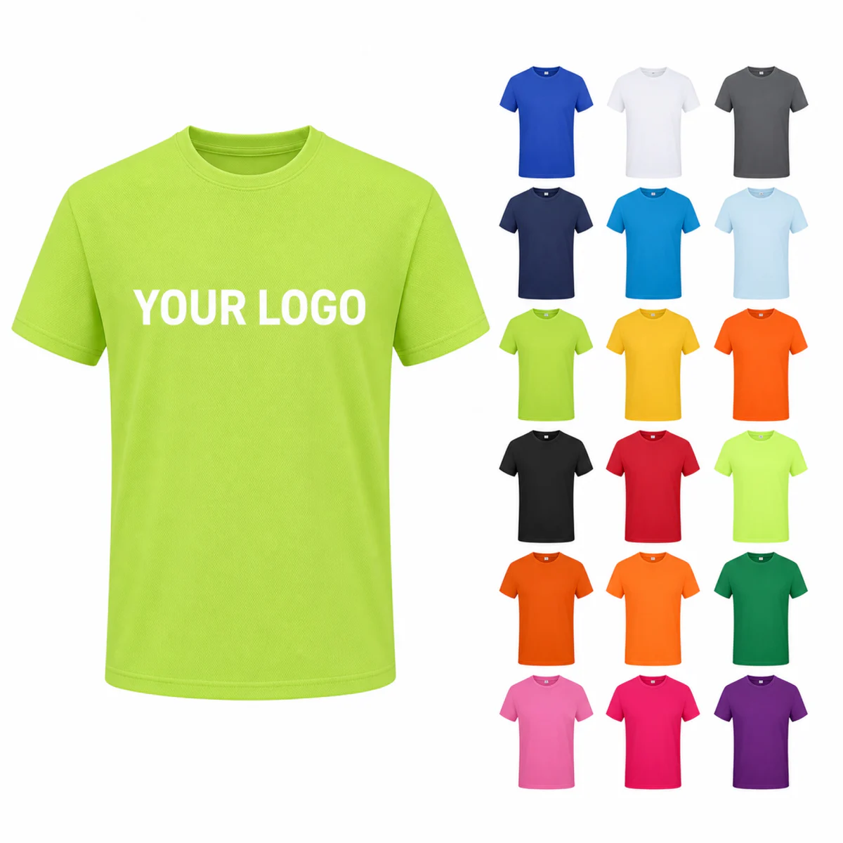 Short Sleeve Quick Dry Polyester Sports T-Shirt