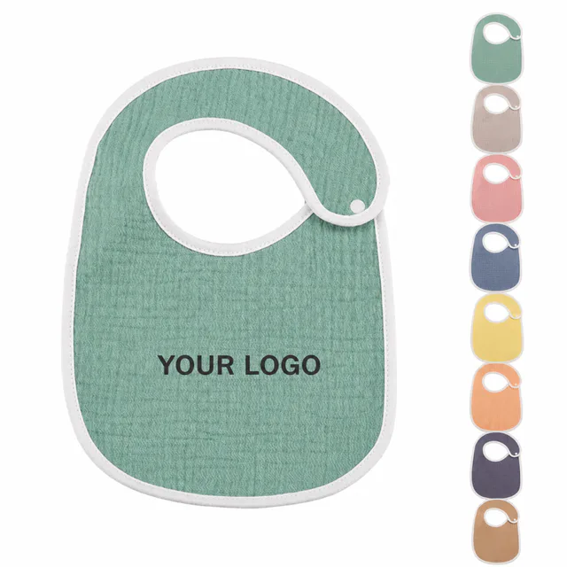 Custom Muslin Cotton Baby Bibs