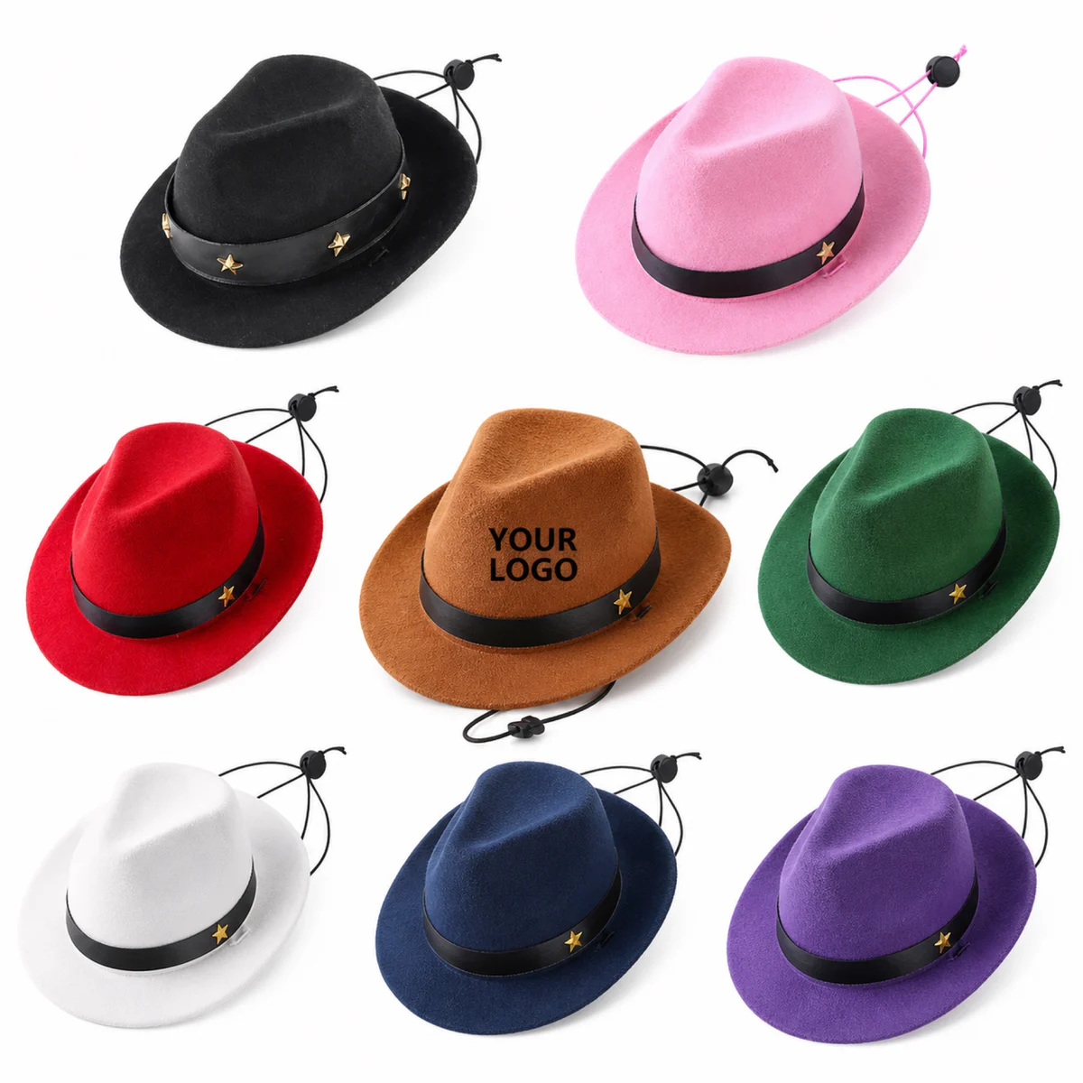 Pet Western Cowboy Sombrero Hat Polyester