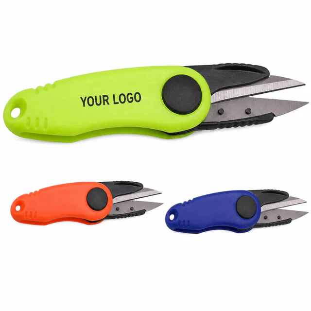 Folding Fishing Line Scissors With Protective Cover