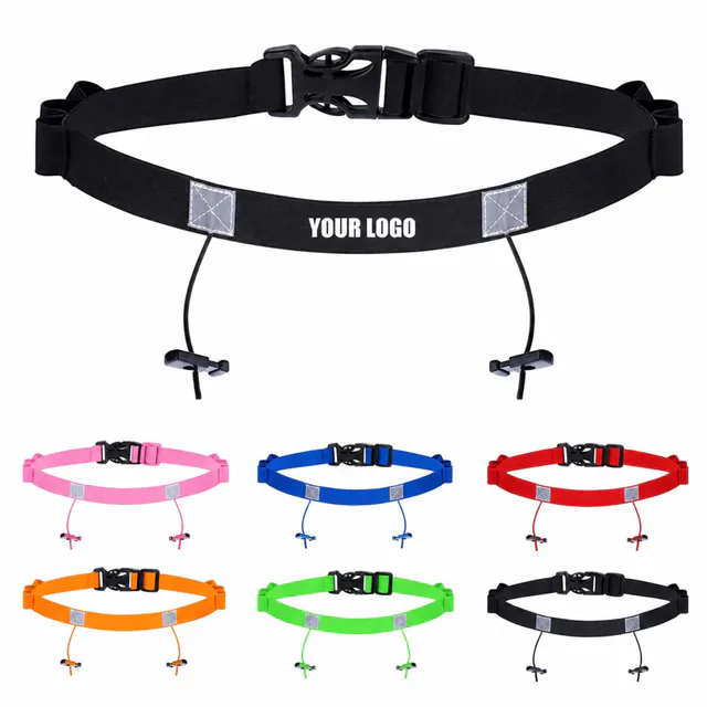 Race Number Belt With 6 Gel Loops For Running