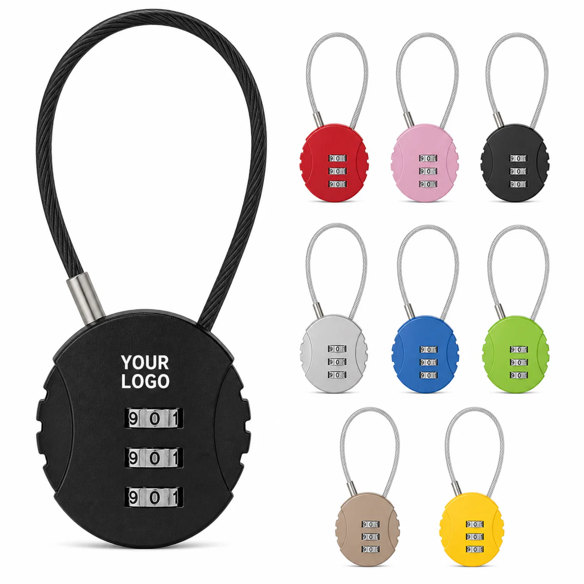 Bicycle Ring Key Lock Steel Cable Anti-Theft