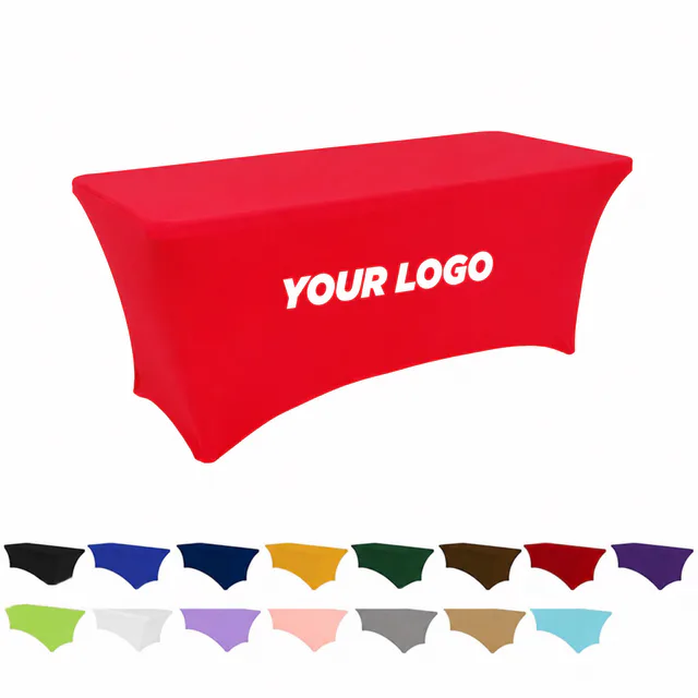 6FT Elastic Stretchable Rectangular Table Cover Polyester