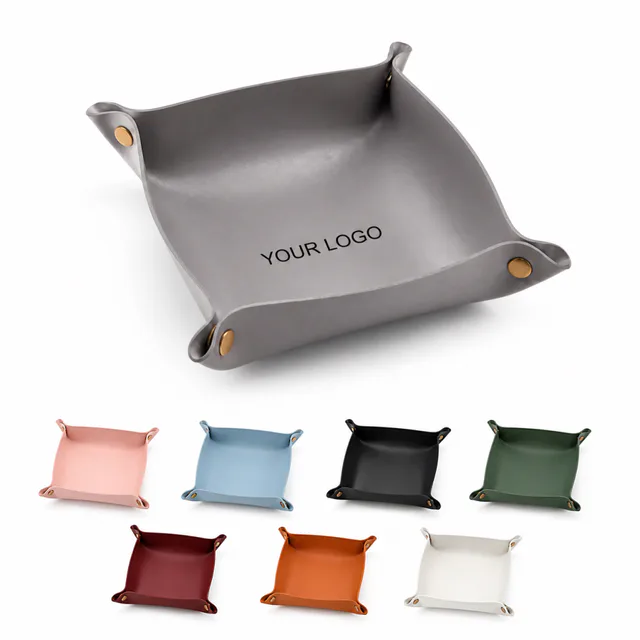 Custom Foldable PVC Valet Tray With Snap Corners