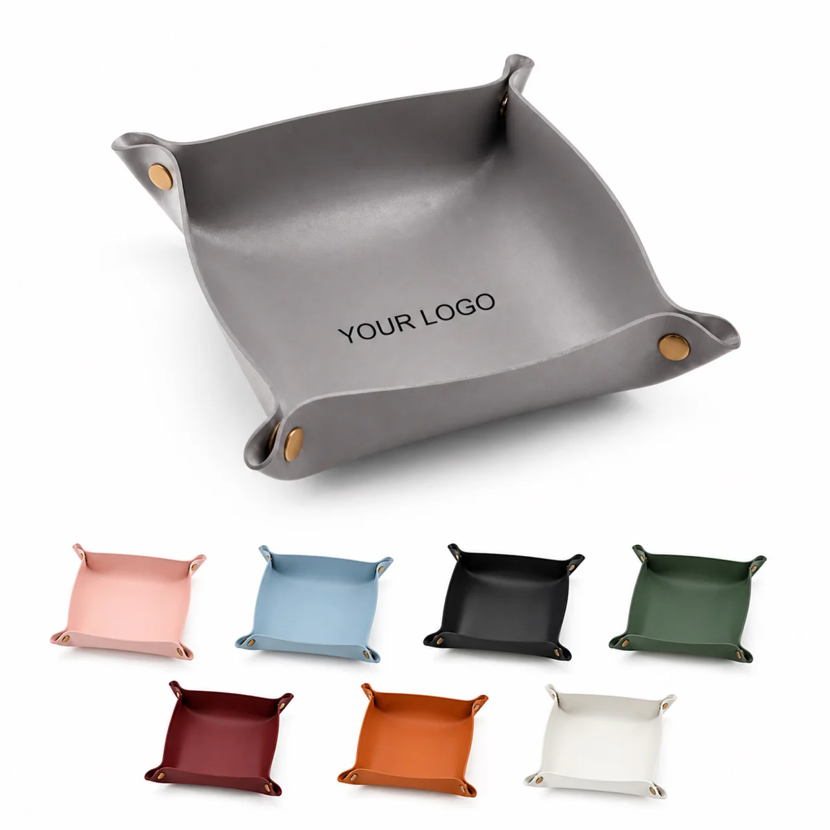Custom Foldable PVC Valet Tray With Snap Corners