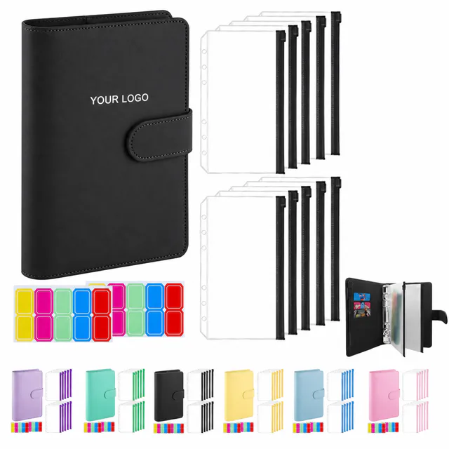 A6 PVC Refillable Budget Binder With Envelopes