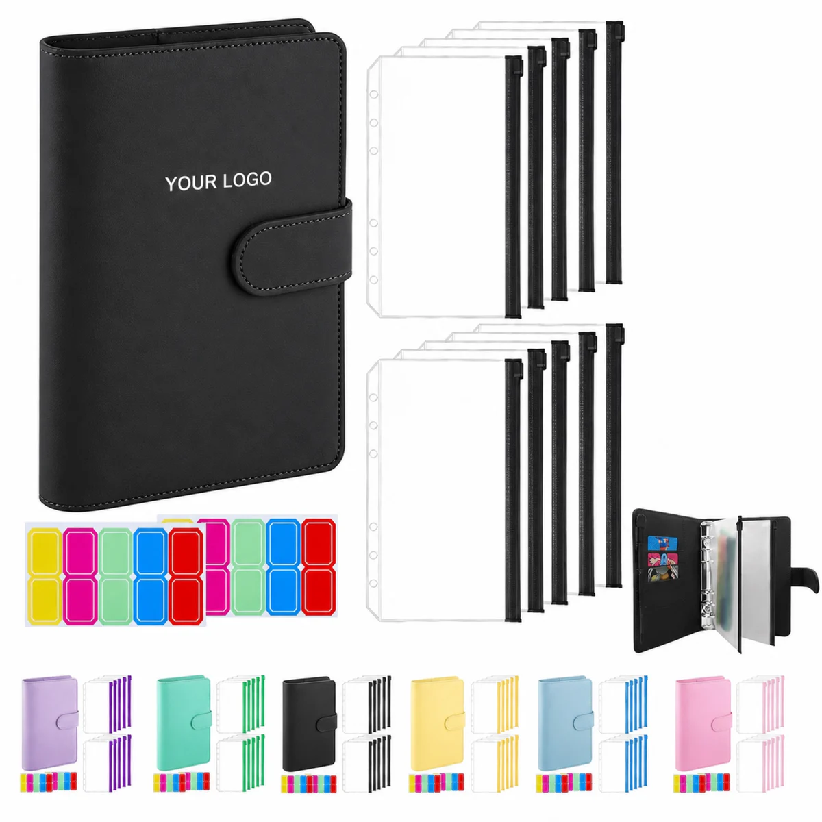 A6 PVC Refillable Budget Binder With Envelopes
