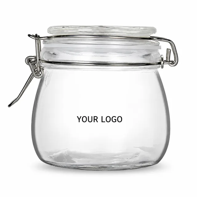 16oz Glass Food Storage Canister With Airtight Lid
