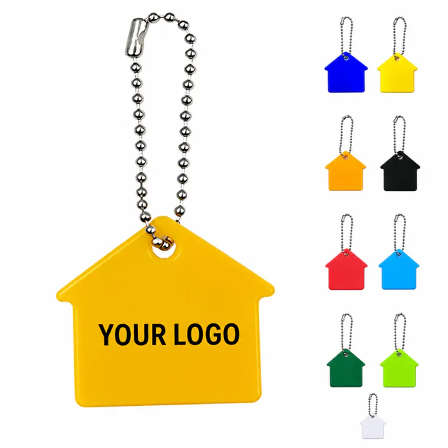 House Shaped Plastic Key Ring