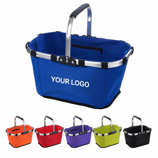 Foldable Oxford Shopping Picnic Basket Eco-Friendly