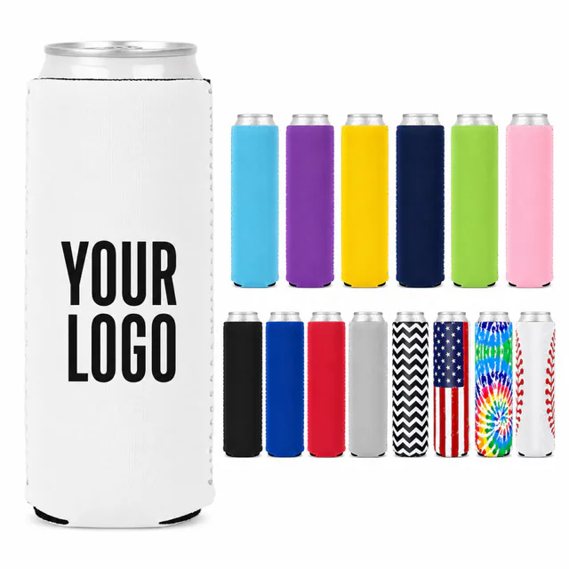 Custom Printed Slim Neoprene Can Cooler Sleeve
